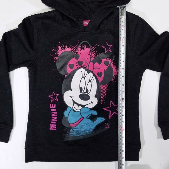Disney Minnie Mouse Black & Sparkling Pink Hoodie - Picture 9 of 9